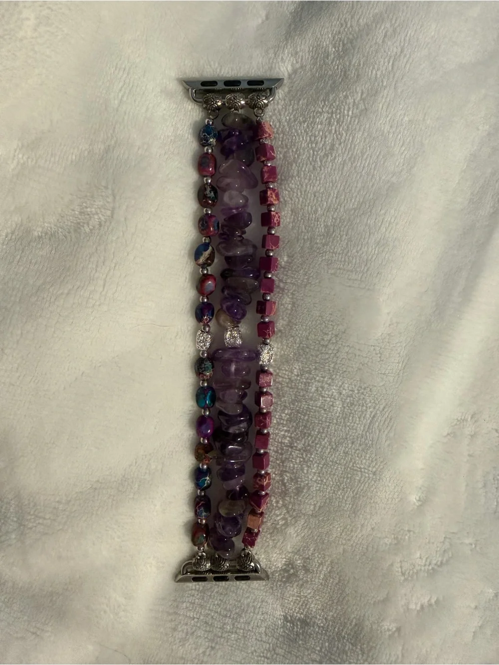 Cape Diablo Purple and Pink Multi-Strand Beaded Watch Band